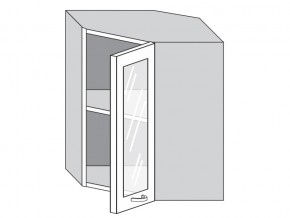 1.60.3у Шкаф настенный (h=720) угловой на 600мм со стекл. дверцей в Симе - sim.магазин96.com | фото