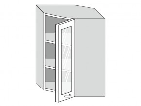 19.60.3у Шкаф настенный (h=913) угловой на 600мм со стекл. дверцей в Симе - sim.магазин96.com | фото