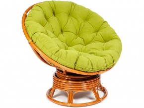 Кресло-качалка Papasan w 23/01 B с подушкой Cognac, флок Олива в Симе - sim.магазин96.com | фото