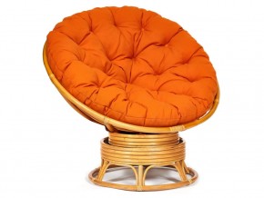 Кресло-качалка Papasan w 23/01 B с подушкой Honey, ткань Оранжевый в Симе - sim.магазин96.com | фото