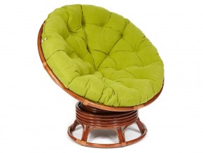 Кресло-качалка Papasan w 23/01 B с подушкой Pecan, флок Олива в Симе - sim.магазин96.com | фото