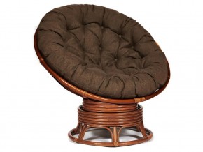 Кресло-качалка Papasan w 23/01 B с подушкой Pecan, ткань Коричневый в Симе - sim.магазин96.com | фото