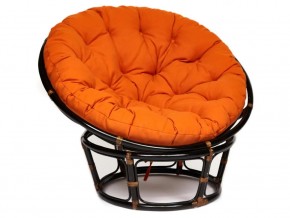 Кресло Papasan 23/01 W с подушкой Antique brown, ткань Оранжевый в Симе - sim.магазин96.com | фото