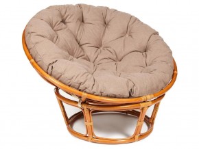 Кресло Papasan 23/01 W с подушкой Cognac, экошерсть Коричневый в Симе - sim.магазин96.com | фото