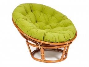 Кресло Papasan 23/01 W с подушкой Cognac, флок Олива в Симе - sim.магазин96.com | фото