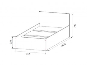 Кровать одинарная (Без матраца 0,9*2,0) в Симе - sim.магазин96.com | фото
