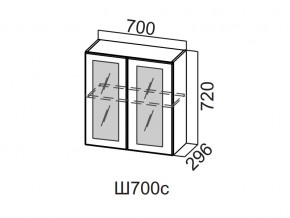 Ш700с/720 Шкаф навесной 700/720 (со стеклом) в Симе - sim.магазин96.com | фото