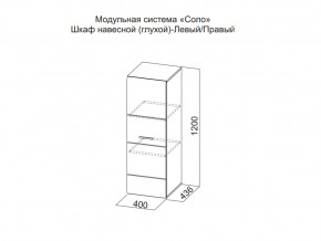 Шкаф навесной (глухой) Левый в Симе - sim.магазин96.com | фото