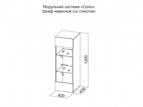 Шкаф навесной (со стеклом) в Симе - sim.магазин96.com | фото